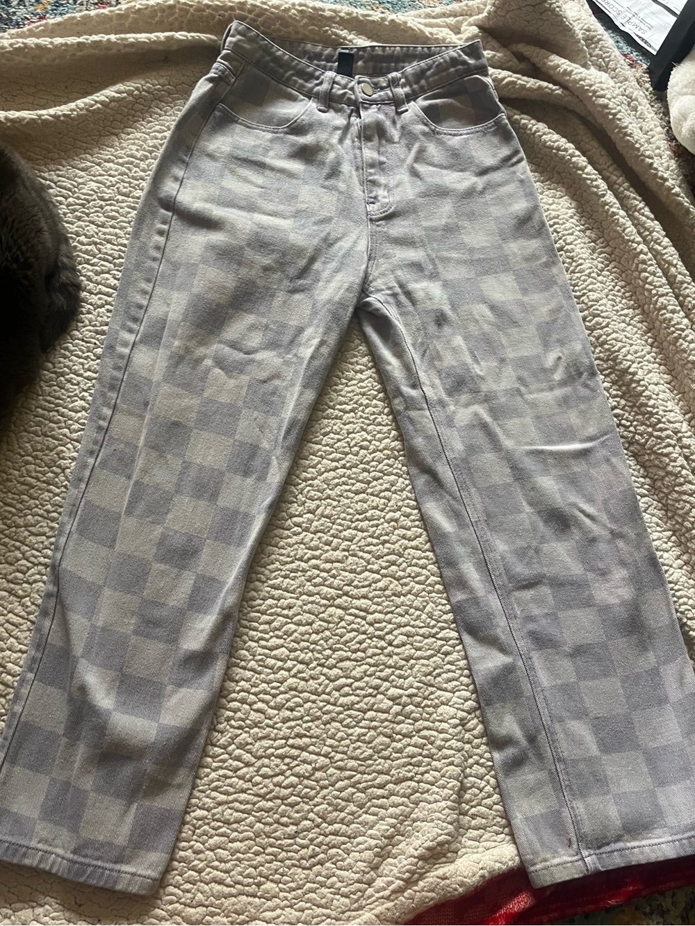 Lavender checker jeans